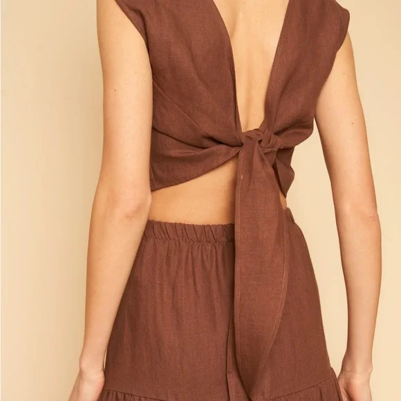 Whimsy + Row linen wrap top - Picture 5 of 8